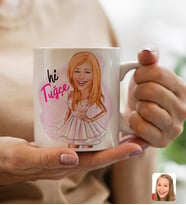 Bk Gift Kişiye Özel Barbie Karikatürlü Beyaz Kupa Bardak-2, Barbie Filmi, Barbie Hediyelik Eşya, Arkadaşa Hediye