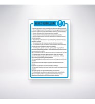 Havuz Kuralları 21x28 Arkası Sticker