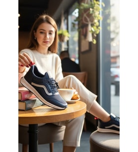 Enoch Erkek Günlük Spor Ayakkabı Klasik Dalga Şeritli Sneaker Rahat Kalıp Yürüyüş Modeli
