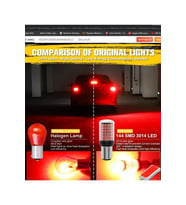 Tiger Marketing P21W 144 LED Canbus Geri Vites Ampulü Kırmızı