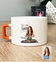 Kişiye Özel Karikatürlü Yoga Lover Motivasyon Lüks Fincan Doğum Günü Hediyesi