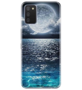 Kılıfland Samsung Galaxy A02S Kılıf Desenli Silikon Resimli Kapak Great Moon Kılıf 1301
