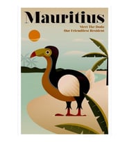 Mauritus; Seyahat Ve Turizm Baskısı Tablo Ahşap Poster Dekoratif