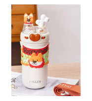 VAGONLİFE DILLER PASLANMAZ ÇELİK PİPETLİ/PİPETSİZ KULLANIM ÇİFT KAPAKLI MATARA/TERMOS D9239 520ML SE