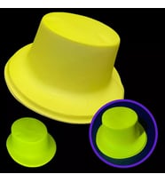 Neon Partisi Sarı Renk Plastik Fötr Şapka