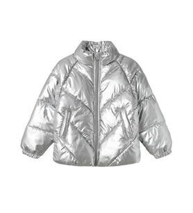 Name it kids Nkfmisty Puffer Çocuk Günlük Mont 13233969-SILVER Gri (Çok Renkli)