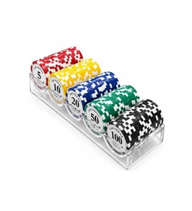 Kişiye Özel Profesyonel Poker Fişi Seti 100 Adet Casino Chip - 20x18x6cm