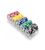 Kişiye Özel Profesyonel Poker Fişi Seti 100 Adet Casino Chip - 20x18x6cm