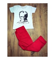 Erkek Çocuk Gösteri Kombin - Atatürk T-Shirt Ve Kırmızı Pantolon