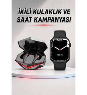 İkili Set Dev Kampanya Ucuz Kulaklık Ucuz Akıllı Saat Gürültü Önleyici Uzun Pil Ömrü