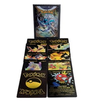 Pokemon Kartları Kabartmalı Fosforlu Plastik Kart Seti 10lu Siyah
