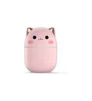 Ufly Sevimli Kedi Hava Nemlendirici Ledli Ultrasonik Difüzör 250 ml Pembe