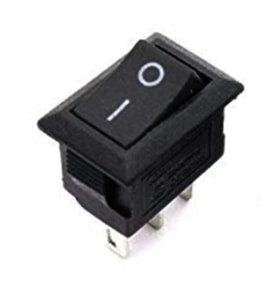 IC-125B-3 Mini (S) Işıksız Anahtar On-Off 3P Siyah