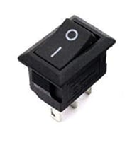 IC-125B-3 Mini (S) Işıksız Anahtar On-Off 3P Siyah