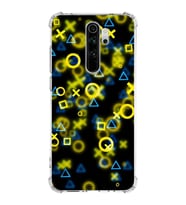Xiaomi Redmi Note 8 Pro Köşe Korumalı Antişok Kapak Semboller Tasarımlı Şeffaf Silikon Kılıf