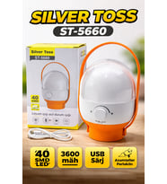 Silver Toss ST-5660 Büyük Boy 40 SMD LED Acil Durum Lambası 3600 mAh USB Şarjlı Ayarlanabilir Işık