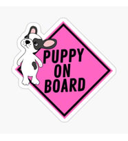 Arabada Puppy Köpek Var Araç Sticker Etiket 19CM md11
