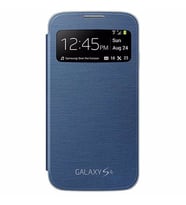 Galaxy S4 i9500 ile Uyumlu S View Cover Kılıf Koyu Mavi EF-CI950BLEGWW