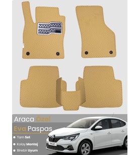 RENAULT TALİANT (2021-2025) Uyumlu EVA Paspas Tam Set–Oto Paspas,Araca Özel,Kolay Montaj
