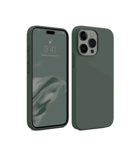 Apple İphone 15 Pro Kılıf First Silikon - Koyu Yeşil