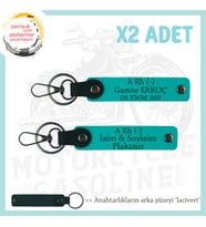 Yol Arkadaşlarına, İsim Plaka ve A Rh (-) Kan Grubu Yazılı Kişiye Özel x2 Anahtarlık, K Turkuaz-Laci