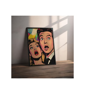 Dekoratif Çerçevesiz Poster Pop Art Çift Çerçevesiz Tablo
