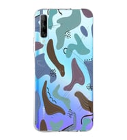 Huawei P Smart Pro Uyumlu Kapak Abstrackt Tasarımlı Şeffaf Silikon Kılıf