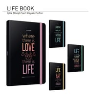 GIPTA LIFE-BOOK İPLİK DİKİŞLİ SERT KAPAK DEFTER A5 120YP. ÇİZGİLİ