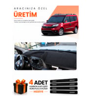 FİAT DOBLO TAM KAPALI (2015-2023) Uyumlu Torpido Koruma Örtüsü Oto Kılıfı - Siyah