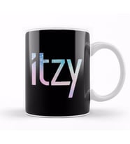 itzy Font Collage Kupa Bardak Porselen
