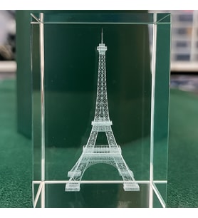 🗼 EYFEL KULESİ – 3D Lazer İşlemeli Kristal Obj