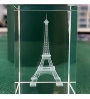 🗼 EYFEL KULESİ – 3D Lazer İşlemeli Kristal Obj