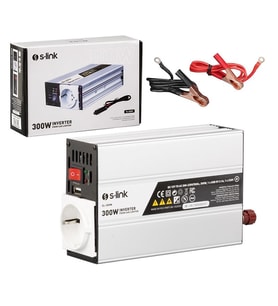 S-link Sl-300w 300 Watt Dc 12 Volt 220 Volt Çevirici Dönüştürücü Ac 230 Volt İnverter 12V-220V