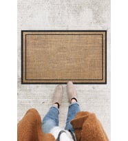 Hasır Baskılı Kapı Önü Paspası Dekoratif Kapı Paspası Dış Mekân Paspas Ev İçi Paspası 45x70cm