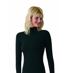 Anıt Bayan Pamuklu Balıkçı Yaka Uzunkol Body Tişört 2141 (Siyah)