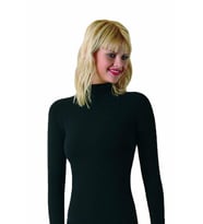 Anıt Bayan Pamuklu Balıkçı Yaka Uzunkol Body Tişört 2141 (Siyah)