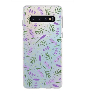 PrintiFy Samsung Galaxy S10 ile Uyumlu 1mm Slim Fit Water Color 3 Baskılı Şeffaf  Kılıf
