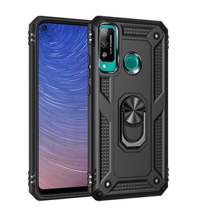 Huawei P40 Lite E Kılıf Yüzüklü Zırh Tank Vega (Siyah)