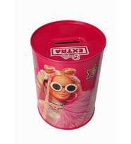 Barbie Metal Kumbara Orta Boy Orjinal Lisanslı 1 Adet Barbi Kumbara Teneke Sweet (Pembe)