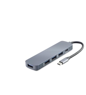 Type-C Hub 4*Usb3.0 + Dc Sv Gri HDX7044