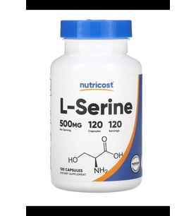 Nutricost, L-Serine, 500 mg, 120 Capsules. Usa 3831 (Renksiz)