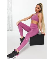 Nike Running Fast Dri Fit Leggings Roze Epic Lux Buhar Bariyer Cepli Şekillendirici Toparlayıcı Mor Spor Tayt