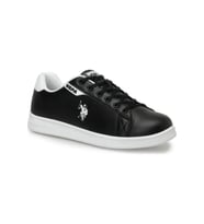 U.S.POLO-COSTA WMN 4FX  ORTABETİK TABAN SPOR SNEAKER AYAKKABI (Siyah - Beyaz)