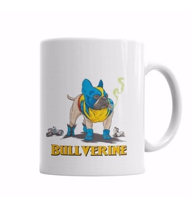 Bullverine Pug Köpek Kupa Bardak Porselen
