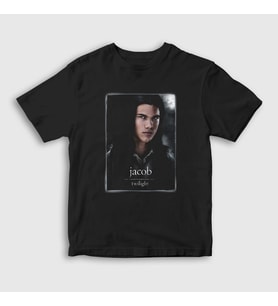 Presmono Unisex Çocuk Siyah Jacob Twilight T-Shirt 311458tt