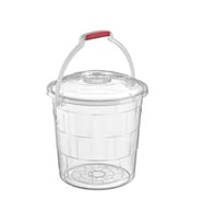 Şeffaf Plastik Temizlik Kovası 15 Litre, Dayanıklı ve Hafif Tasarım