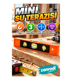 Mıknatıslı Mini Su Terazisi 3 Baloncuklu Hassas Yatay Dikey Çapraz Ölçüm Aparatı