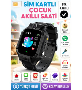 Akıllı Çocuk Saati Uyumlu Sim Kartlı Ve Lbs Konum Özellikli Kayıtlı Sesli Görüşme Canlı Takip