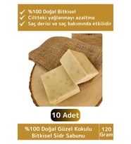 Özel %100 Doğal Bitkisel Güzel Kokulu El Yüz Saç Vücut Cilt Orijinal Sidr Sabunu 120 Gram 10 Adet