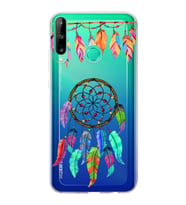 PrintiFy Huawei P40 Lite E ile Uyumlu 1mm Slim Fit Nazar Boncuğu 6 Baskılı Şeffaf  Kılıf